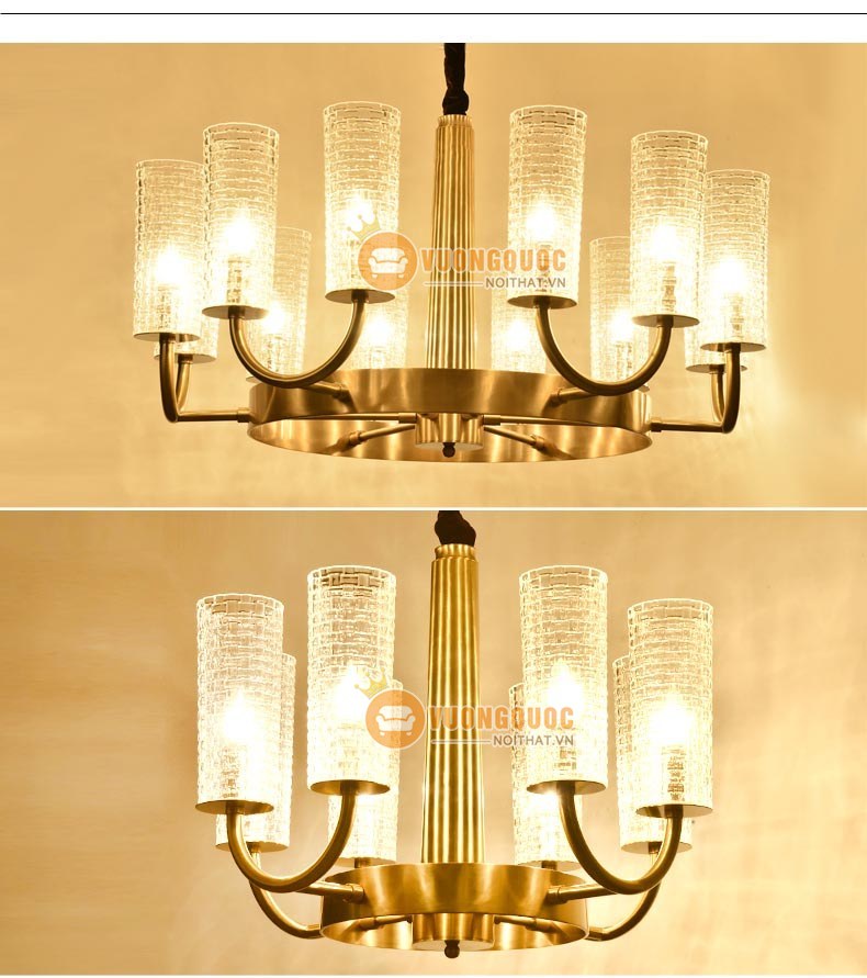 Đèn chùm đồng nhập khẩu phong cách ý sang trọng abr125-8